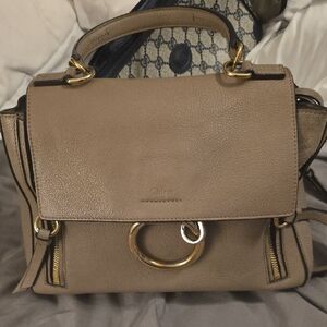 Chole Gray Leather Women's Bag